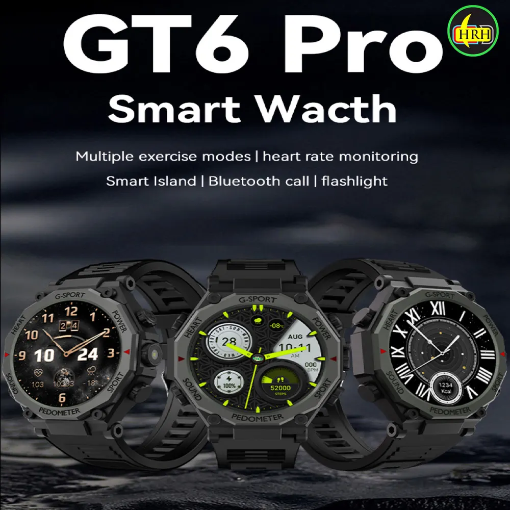 GT6 PRO Sports Wireless Charger Fitness NFC Sports Fitness SmartWatch Women SmartWatch Men SmartWatch